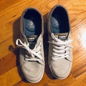 Keds Ortholite Sneakers Tan & White Canvas